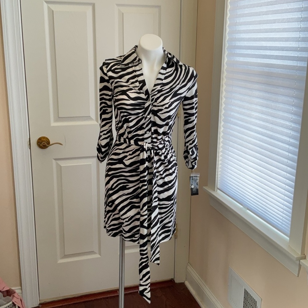INC Zebra Print Top